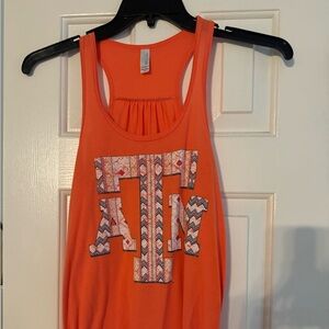 Texas A&M University Coral Aztec Tribal Print Tank Top Small